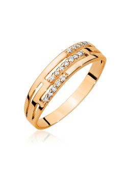 Rose gold ring with diamond...