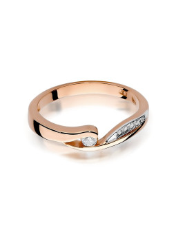 Rose gold ring with diamond DRBR15-17