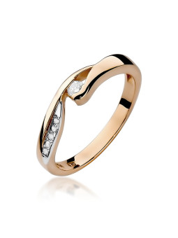 Rose gold ring with diamond DRBR15-17
