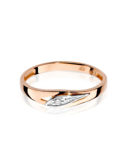 Rose gold ring with diamond...