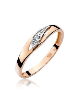 Rose gold ring with diamond DRBR15-18