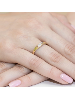 Rose gold ring with diamond DRBR15-18