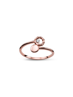 Rose gold ring with diamond DRBR16-16