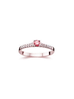 Rose gold ring with ruby...