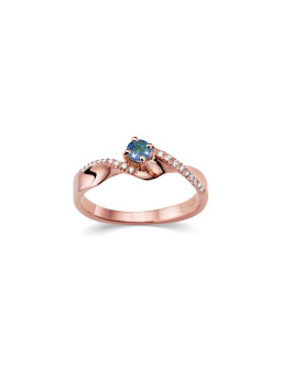 Rose gold ring with sapphire DRBR17-SAF-03