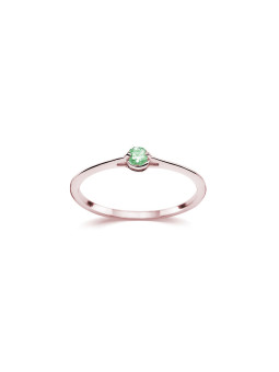 Rose gold ring with emerald...