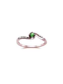 Rose gold ring with emerald...