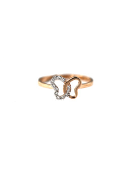 Rose gold ring with diamonds DRBR22-01
