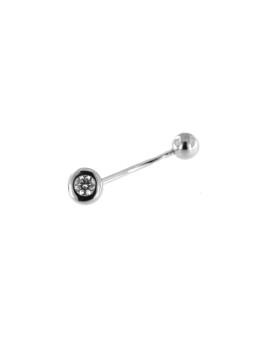 White gold belly ring GB05-02