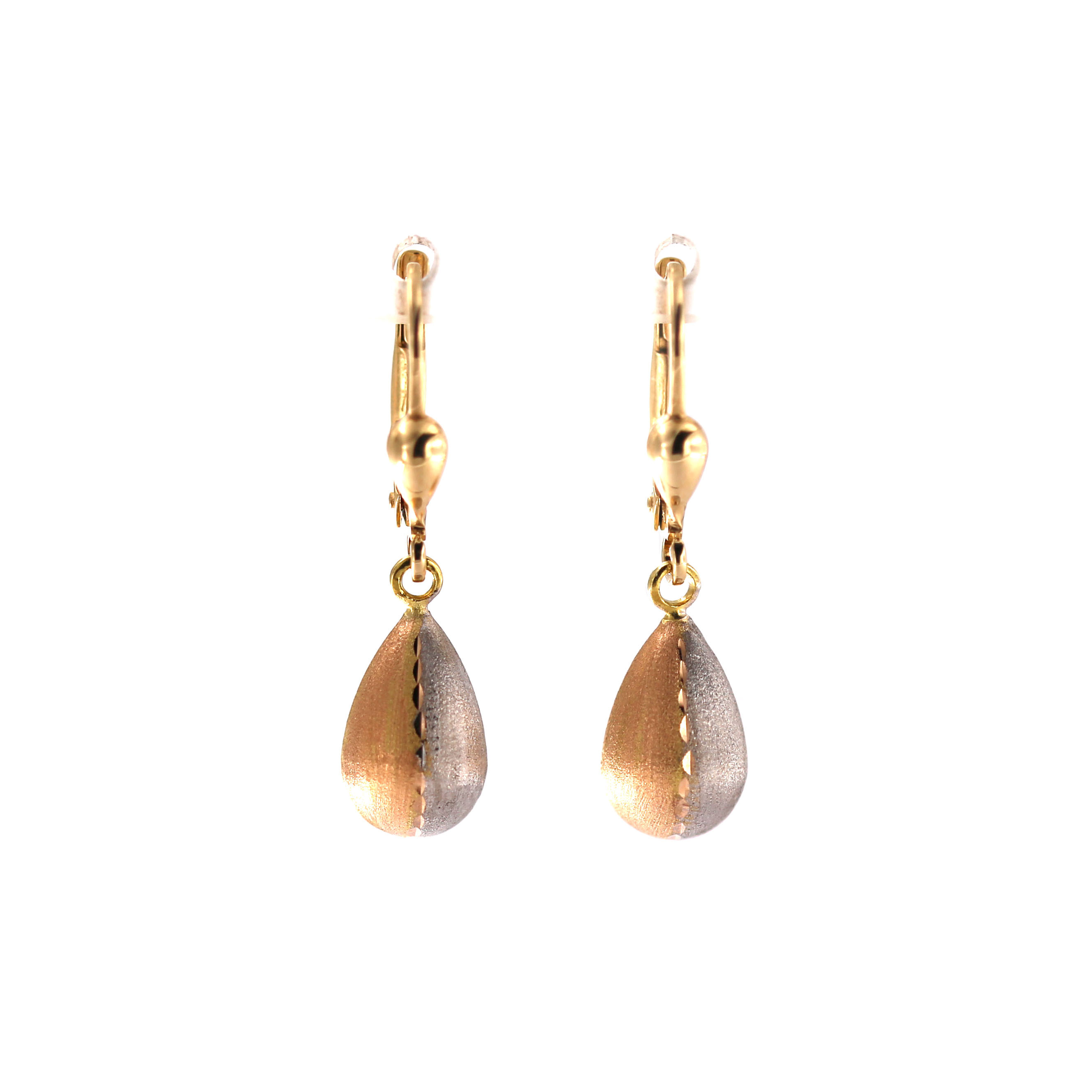 Yellow gold drop earrings BGA04-05-07