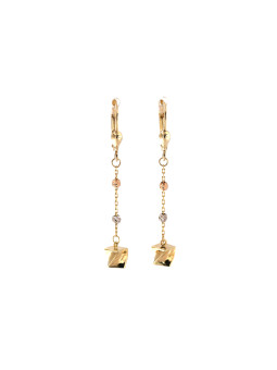 Yellow gold drop earrings...