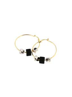 Yellow gold hoop earrings...