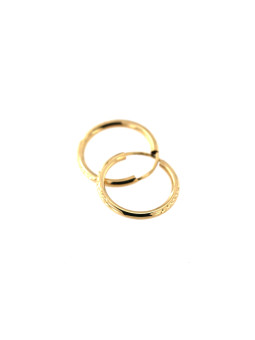 Yellow gold hoop earrings...