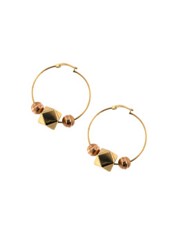 Yellow gold hoop earrings...