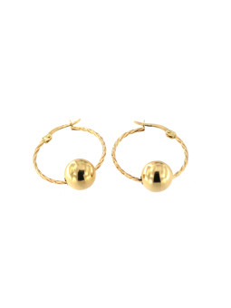 Yellow gold hoop earrings...