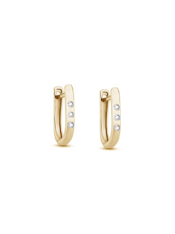 Yellow gold earrings with...