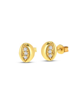 Yellow gold earrings with...