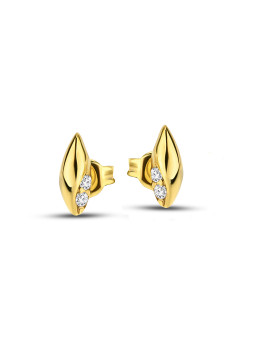 Yellow gold earrings with...