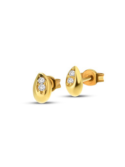 Yellow gold earrings with...