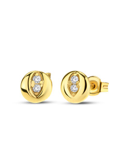 Yellow gold earrings with...