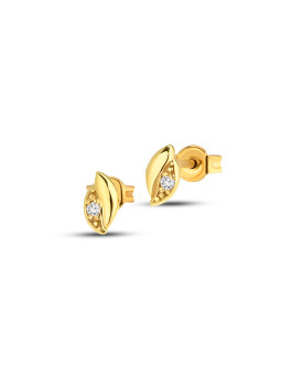 Yellow gold earrings with...