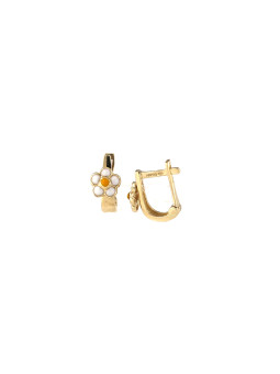 Yellow gold kids earrings...