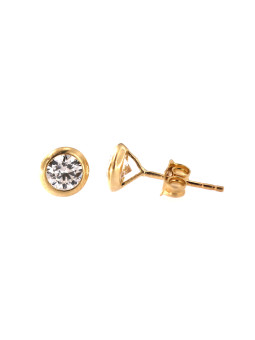 Yellow gold stud zirconia...