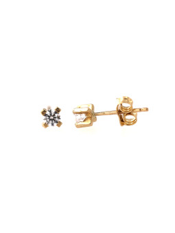 Yellow gold stud zirconia...