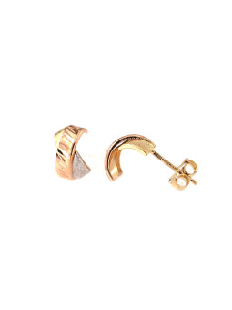 Yellow gold stud earrings...