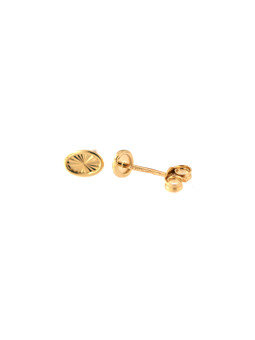 Yellow gold stud earrings...