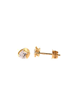 Yellow gold stud earrings...