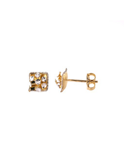 Yellow gold stud earrings...