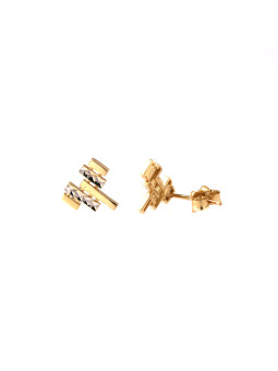 Yellow gold stud earrings...