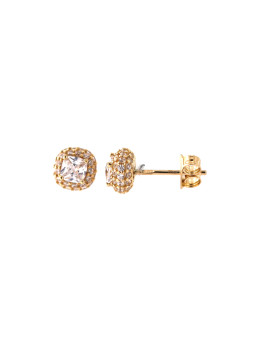 Yellow gold stud zirconia...