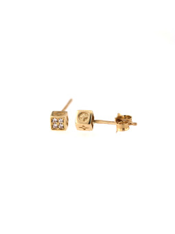 Yellow gold stud zirconia...