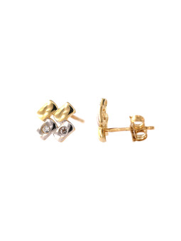 Yellow gold stud zirconia...