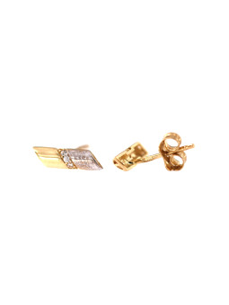 Yellow gold stud zirconia...