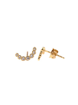 Yellow gold stud zirconia...