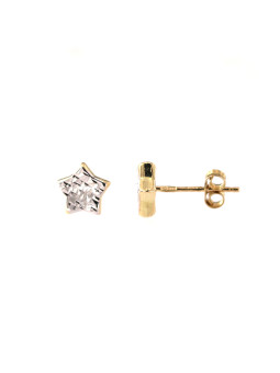 Yellow gold stud earrings...