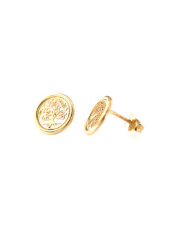 Yellow gold stud earrings...