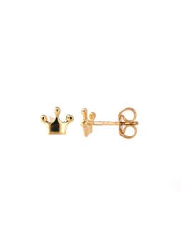 Yellow gold stud earrings...