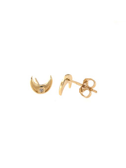 Yellow gold stud earrings...