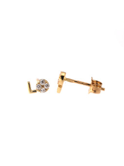 Yellow gold stud earrings...