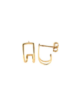 Yellow gold stud earrings...