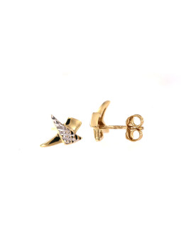 Yellow gold stud earrings...