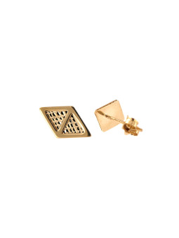 Yellow gold stud earrings...