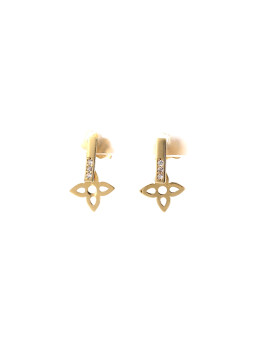 Yellow gold stud earrings...