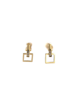 Yellow gold stud earrings...