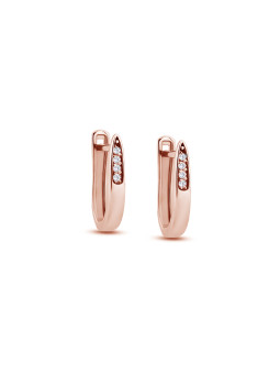 Rose gold diamond earrings...