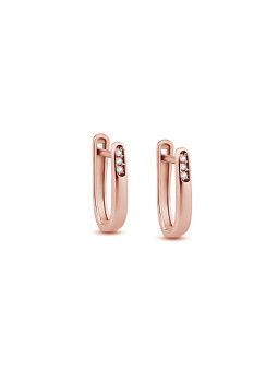 Rose gold diamond earrings...